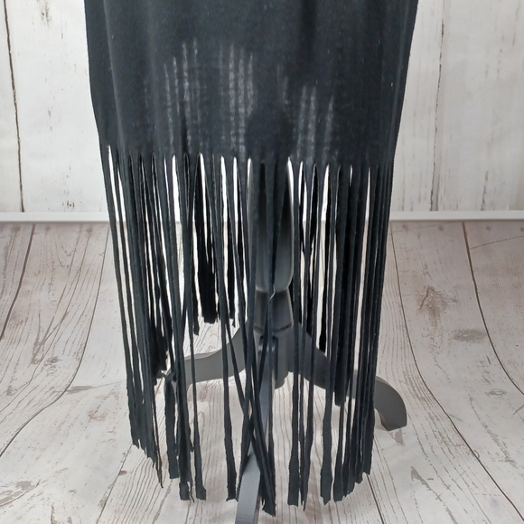 🎁 5 for $25 Tank Dress Graphic Scull Fringe Black - Picture 3 of 6